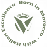 born in morocco with italien excellence bold logo